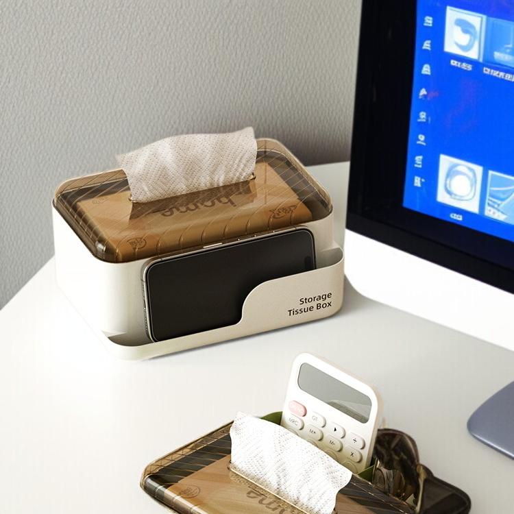 거실 티테이블 다용도 수납함 가벼운 럭셔리 책상 티슈케이스 필통 수납함 거실 책상 수납함