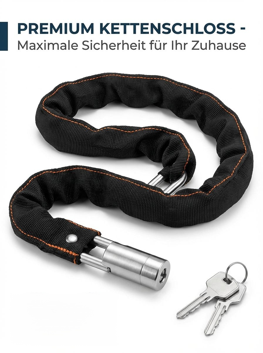 Stabile Sicherheitskette für Tore in Nahaufnahme