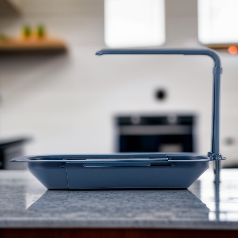 주방 신축 물빠짐 수납 선반 접이식 여과 바구니 수저걸이 싱크대 선반