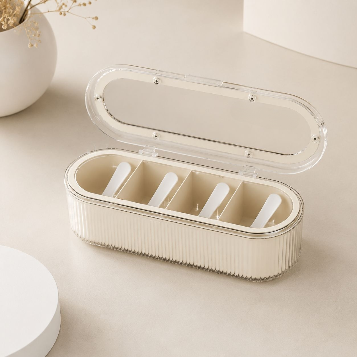 Transparente Make-up-Pinsel-Aufbewahrungsbox mit Deckel, staubdicht und hochwertig
