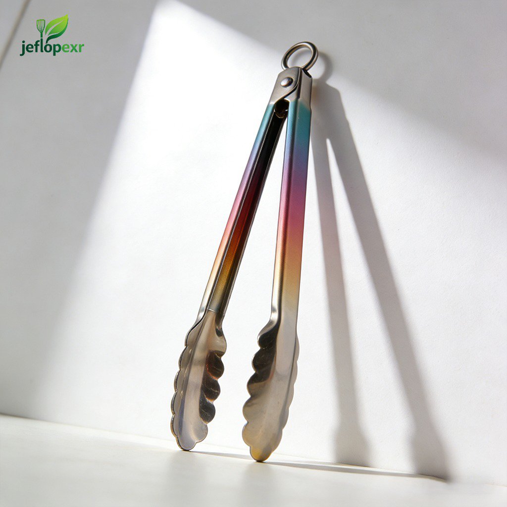 Pinzas para alimentos de acero inoxidable engrosadas (paquete de 2)