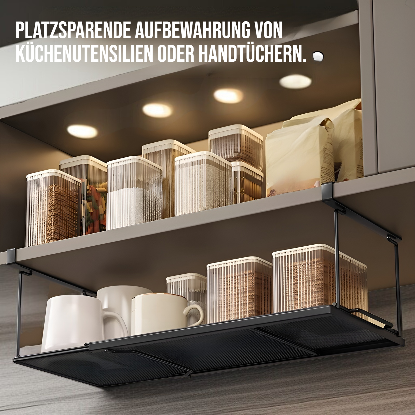 Ausziehbarer Aufhänger unter dem Schrank