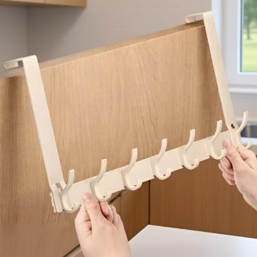 드릴이 필요 없는 매끄러운 이중 후크, 견고한 하중 지지 도어 후크