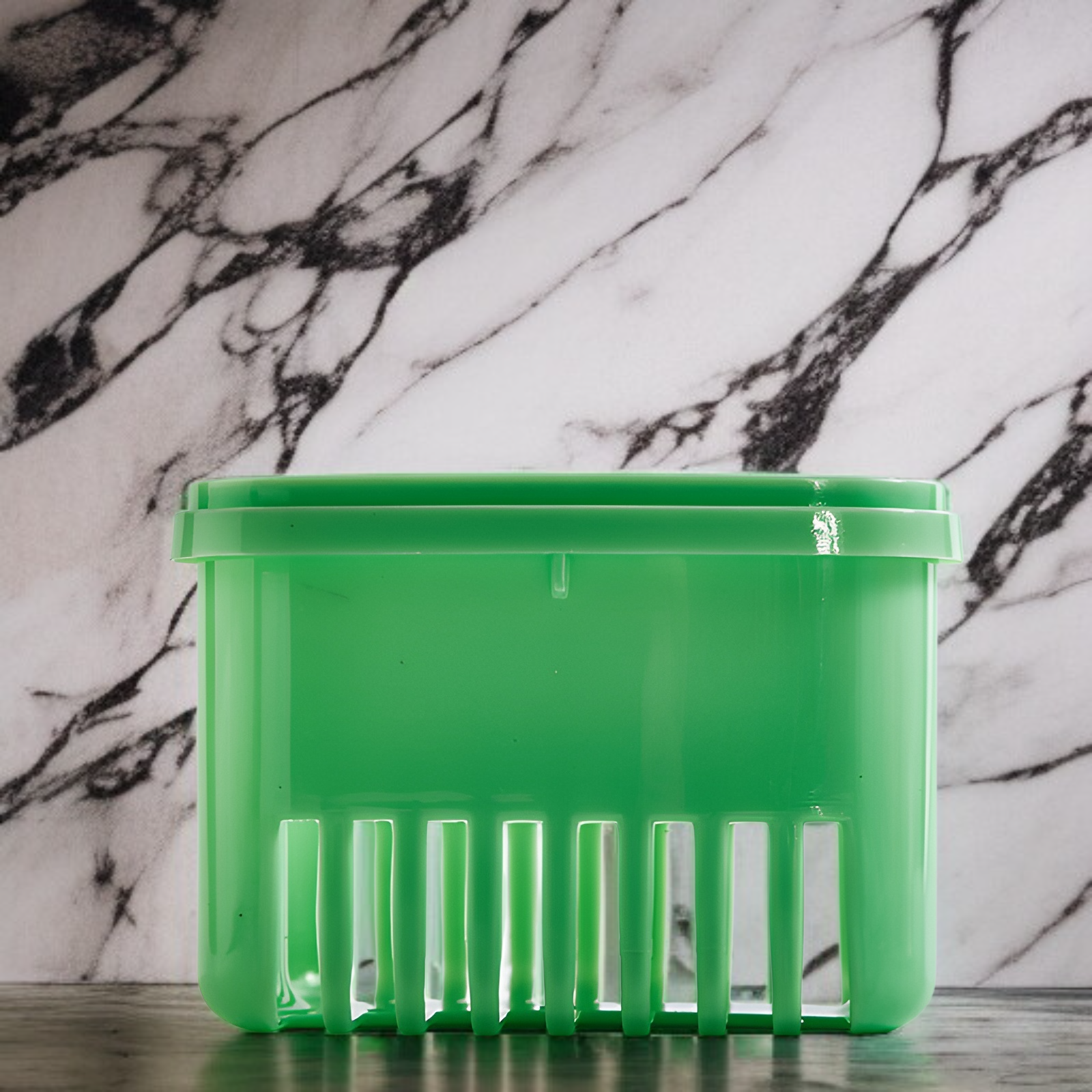 衛生的な浸漬保管ができる義歯ケースの使用例