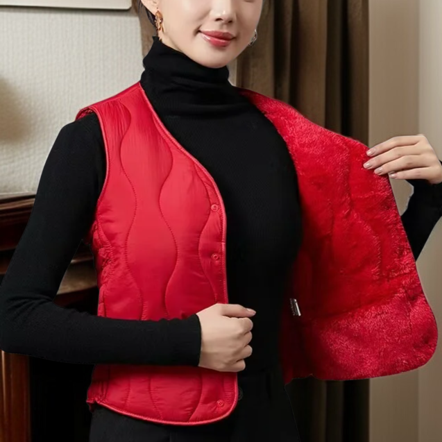 여성 기모 베스트 패션 숏 베스트 여 도톰한 가을 겨울 슬림핏 민소매