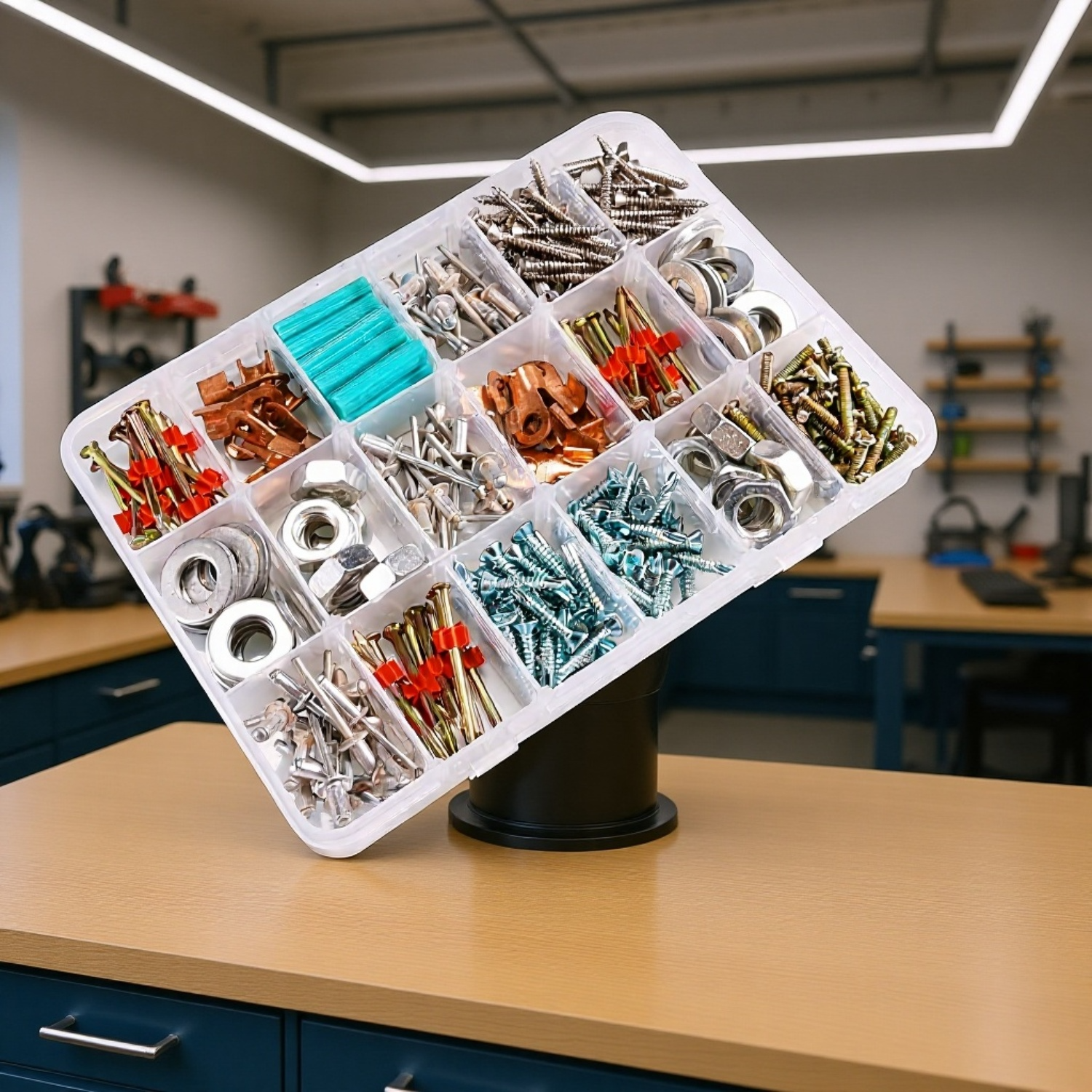 透明素材で中身が見える収納ボックス