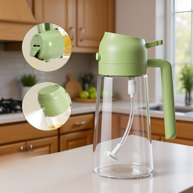 Sealed, leak-proof, spray-and-pour dual-purpose oil can