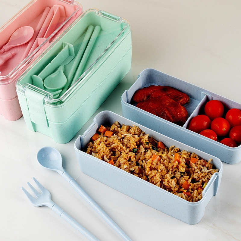 Wielofunkcyjny przenośny, dzielony pojemnik bento