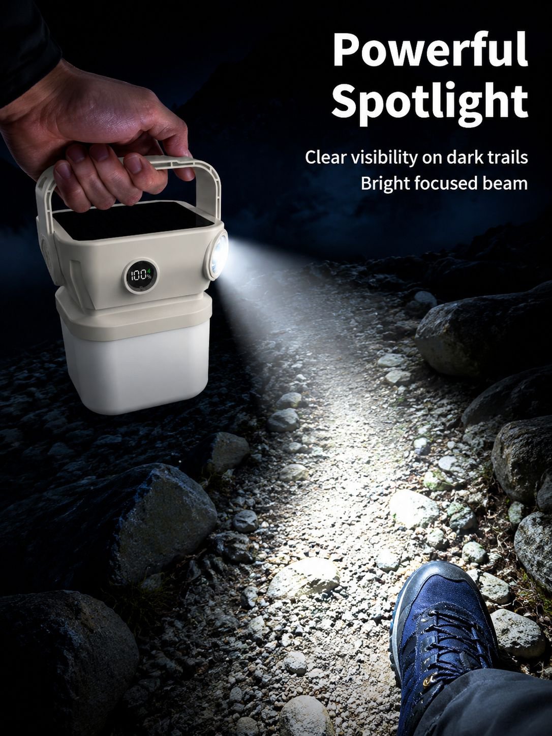 Compact and lightweight solar camping lamp for backpacking
