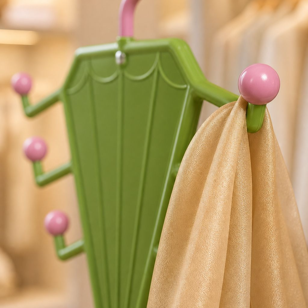 V-shaped double-sided clothes hanger storage rack