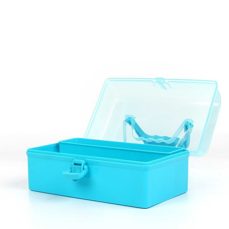 Plastic double-layer medicine storage box