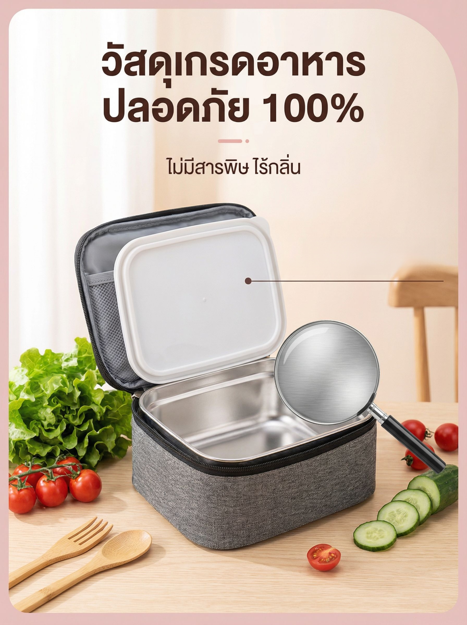 กระเป๋าใส่อาหารกลางวันไฟฟ้าแบบเก็บความร้อนทันสมัย