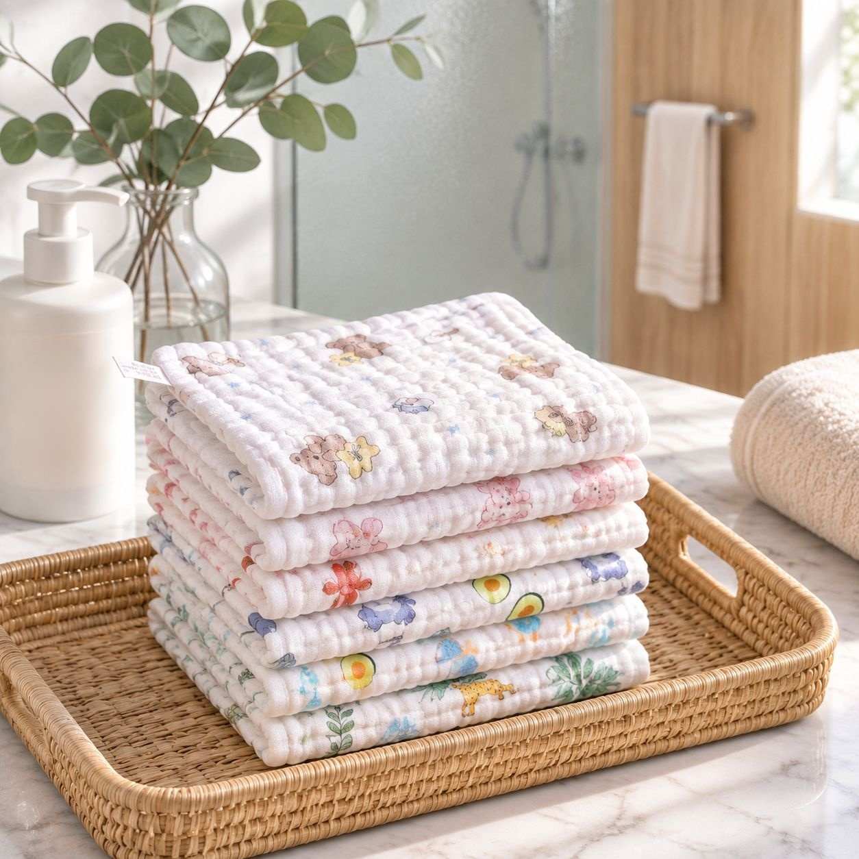 Pure Cotton Gauze Baby Face Towel
