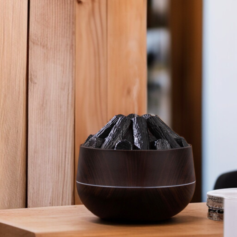 탁상 휴대용 화산 시뮬레이션 가습기 미니 안개량 무음 가습기 숯불 디퓨저 탁상 가습기