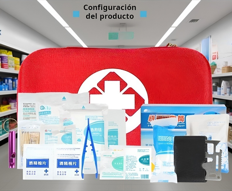 Botiquín de primeros auxilios ideal para viajes