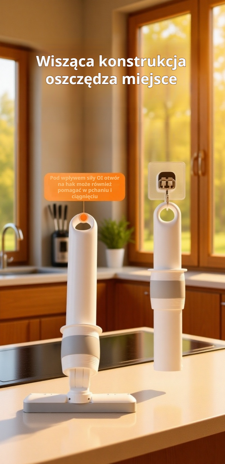 Mini mop ręczny w użyciu