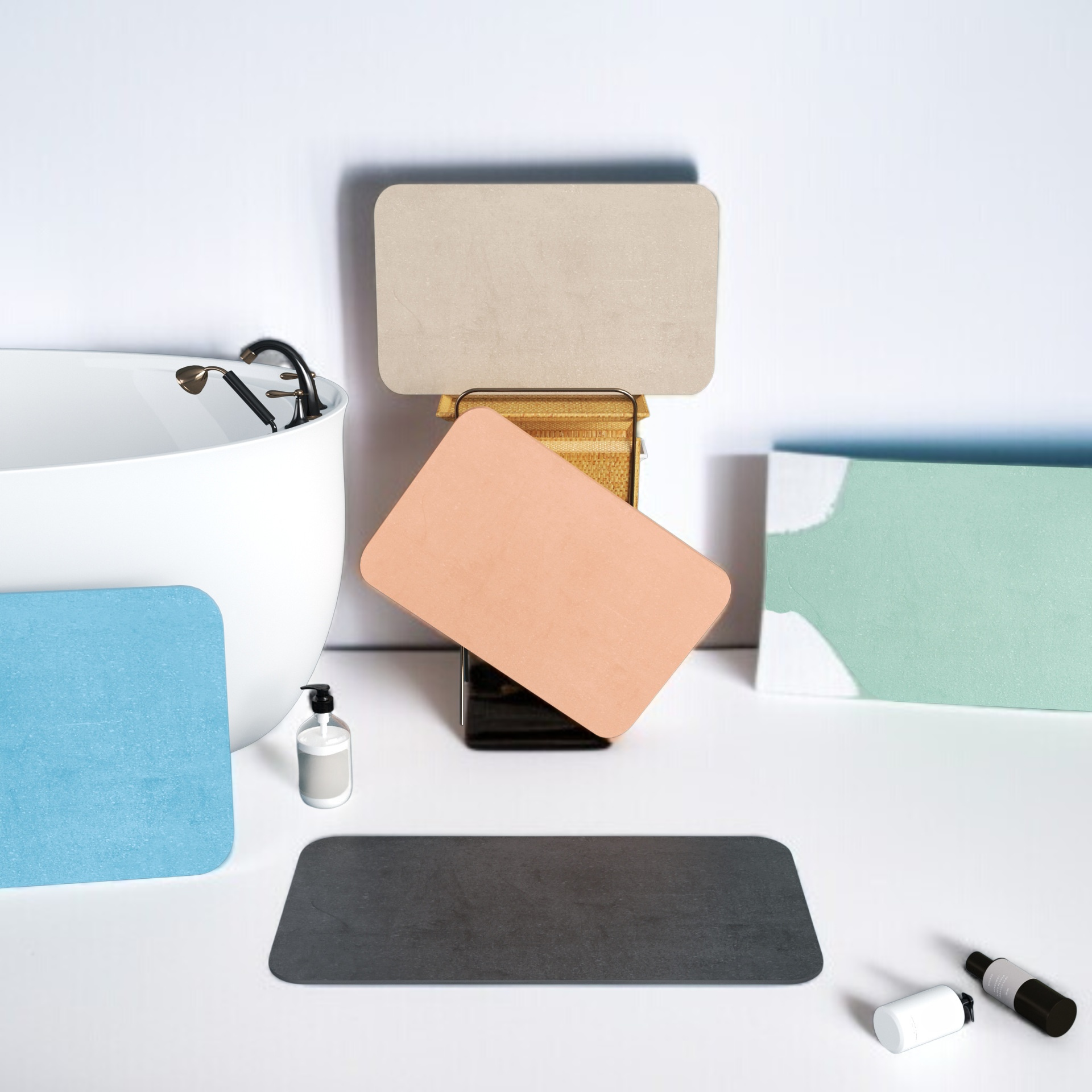 Rutschfeste Silikonbodenmatten für Badezimmer