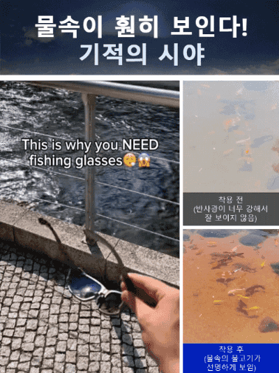 【대물도 한눈에】선명한 편광 낚시안경