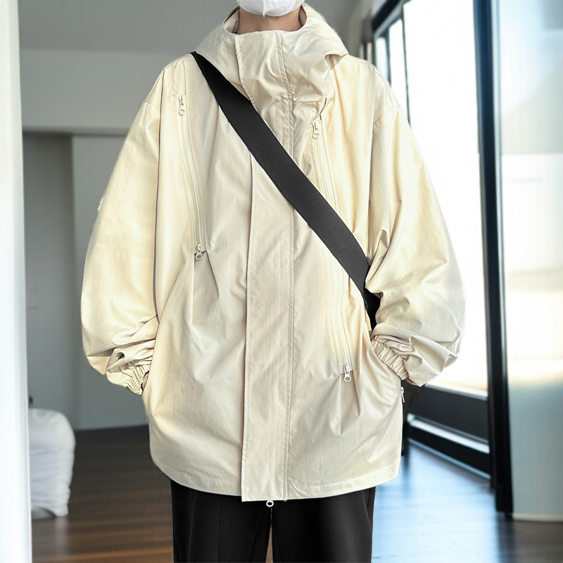 メンズウェア >> メンズトレンチコート用アメリカンスタイルの機能的なソフトシェルフリースジャケット防水防風アウトドアジャケット登山服