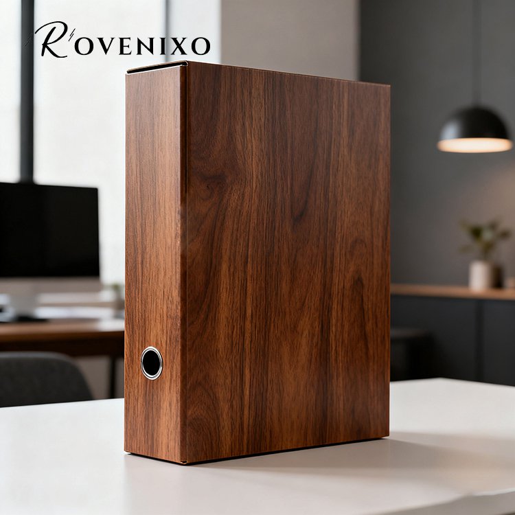 กล่องใส่เอกสารสีไม้ธรรมชาติ