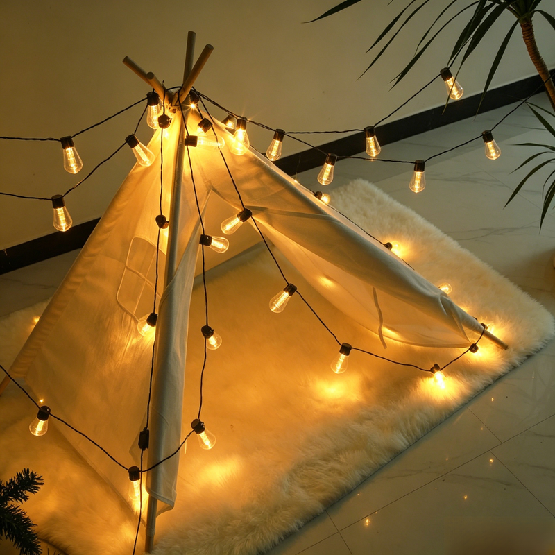 Guirnalda de luces solares con forma de papaya para exteriores y jardines