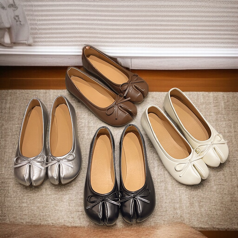 레드 단화 여 플랫 컴포트화 여성 구두 리본 발가락 봄가을 여름 단화