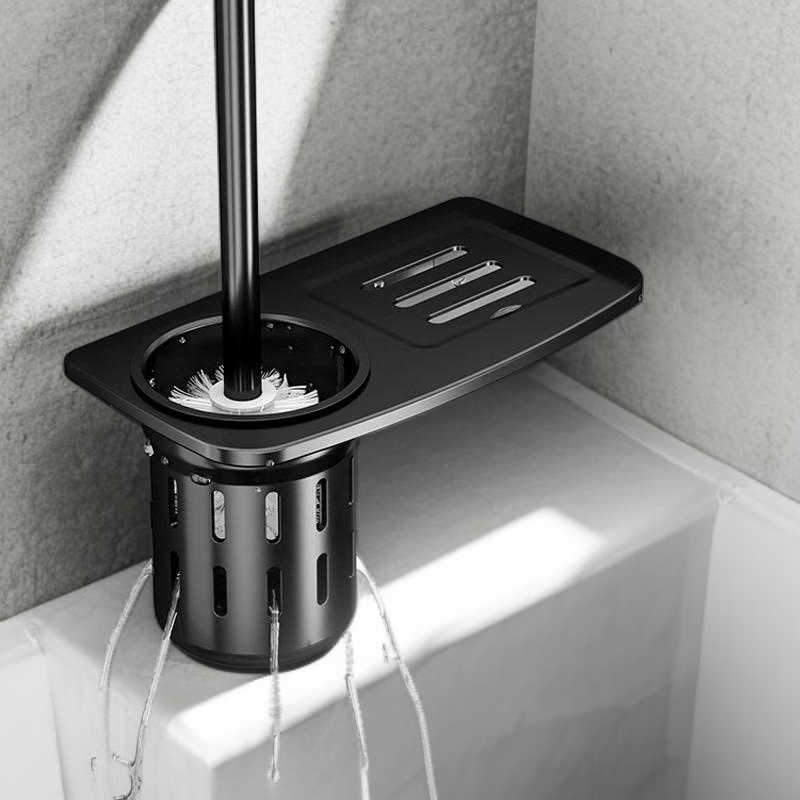 Toilet brush on the wall household set free punch wall mounted bathroom rack toilet cleaning brush