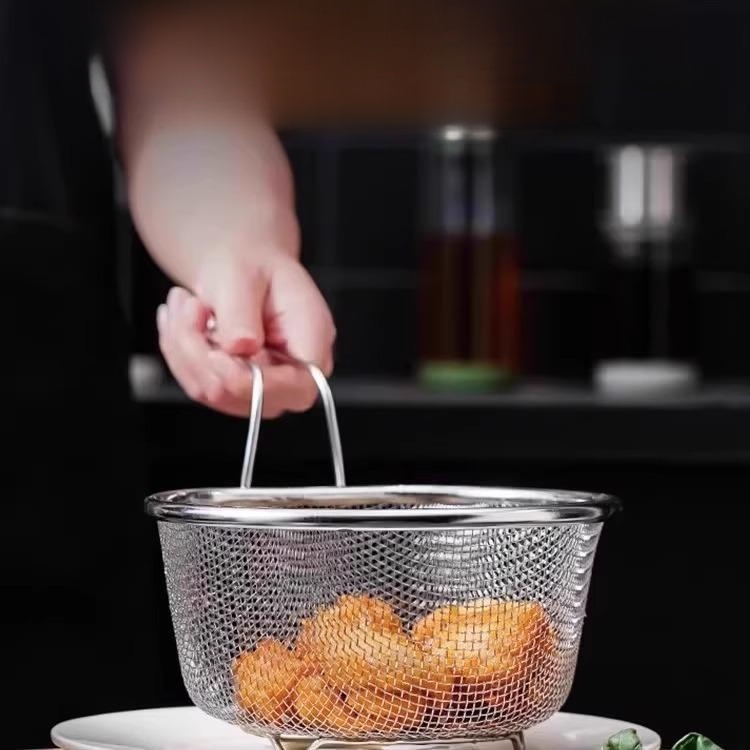 Frittierfilter aus 304 Edelstahl mit Griff