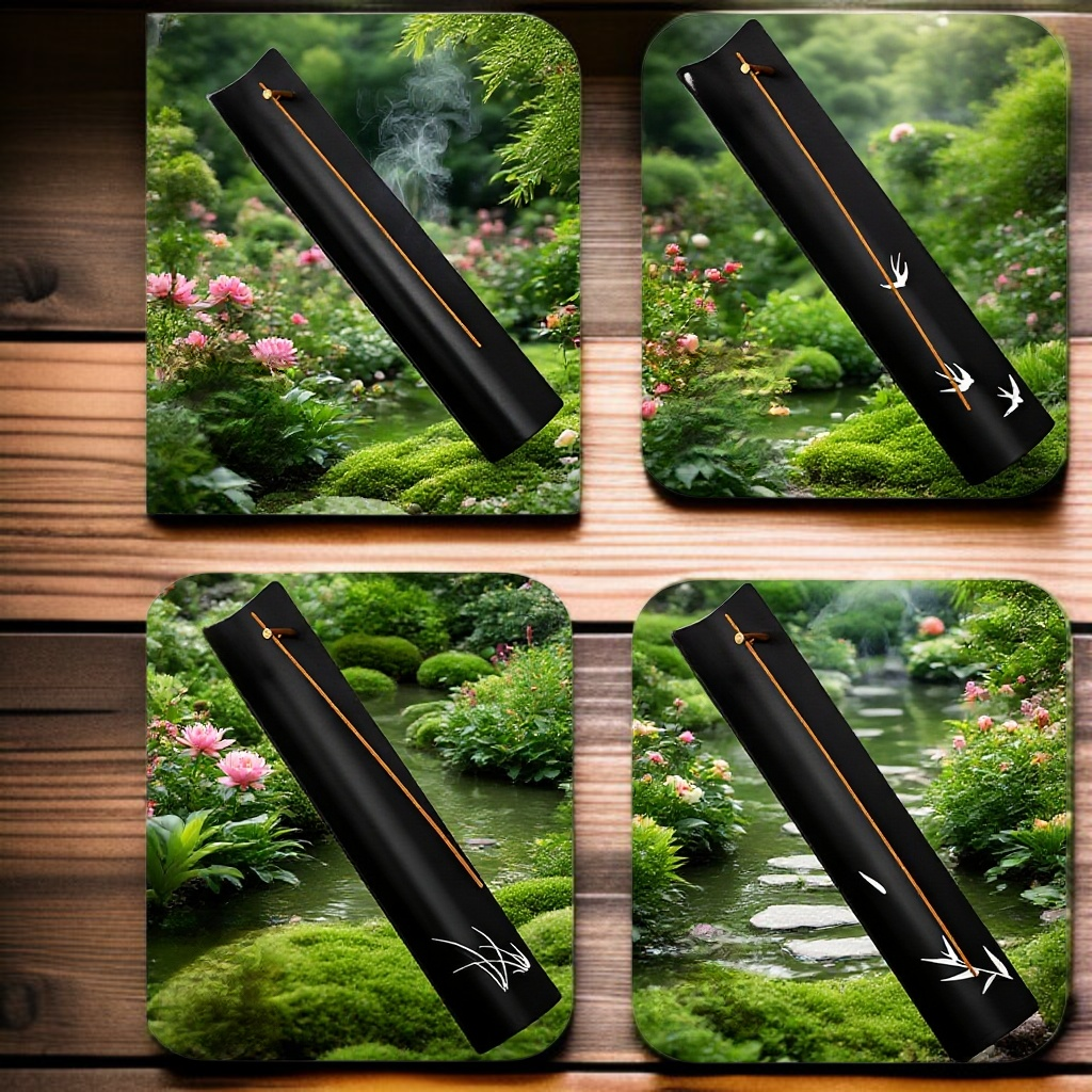 Modern home accessory - metal horizontal incense holder