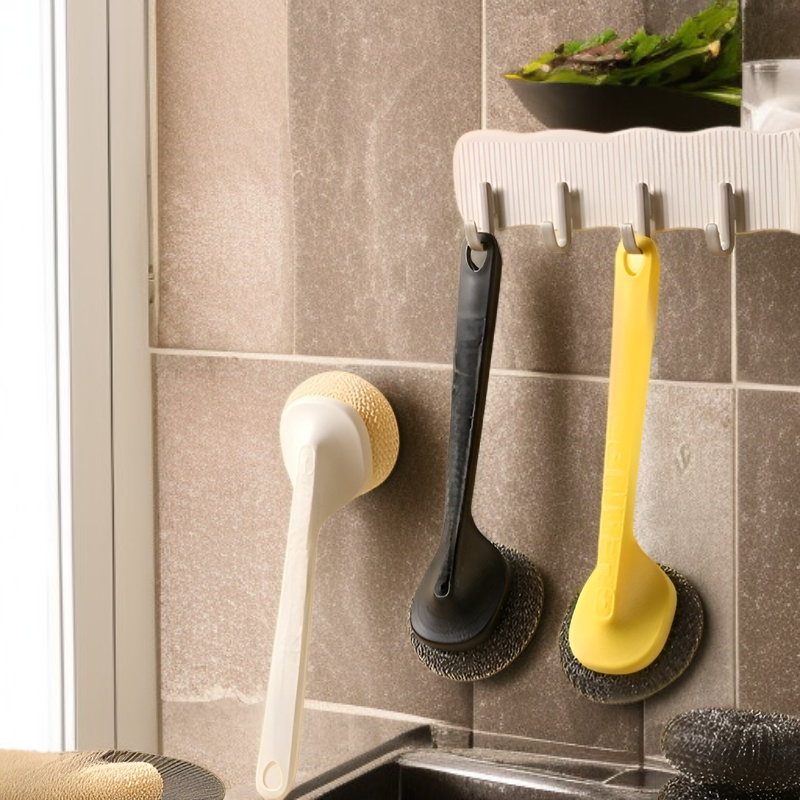 가정용 스텐 식기세척솔 손잡이 교체 가능 실밥이 빠지지 않는 하트 주방솔 청소볼 설거지볼