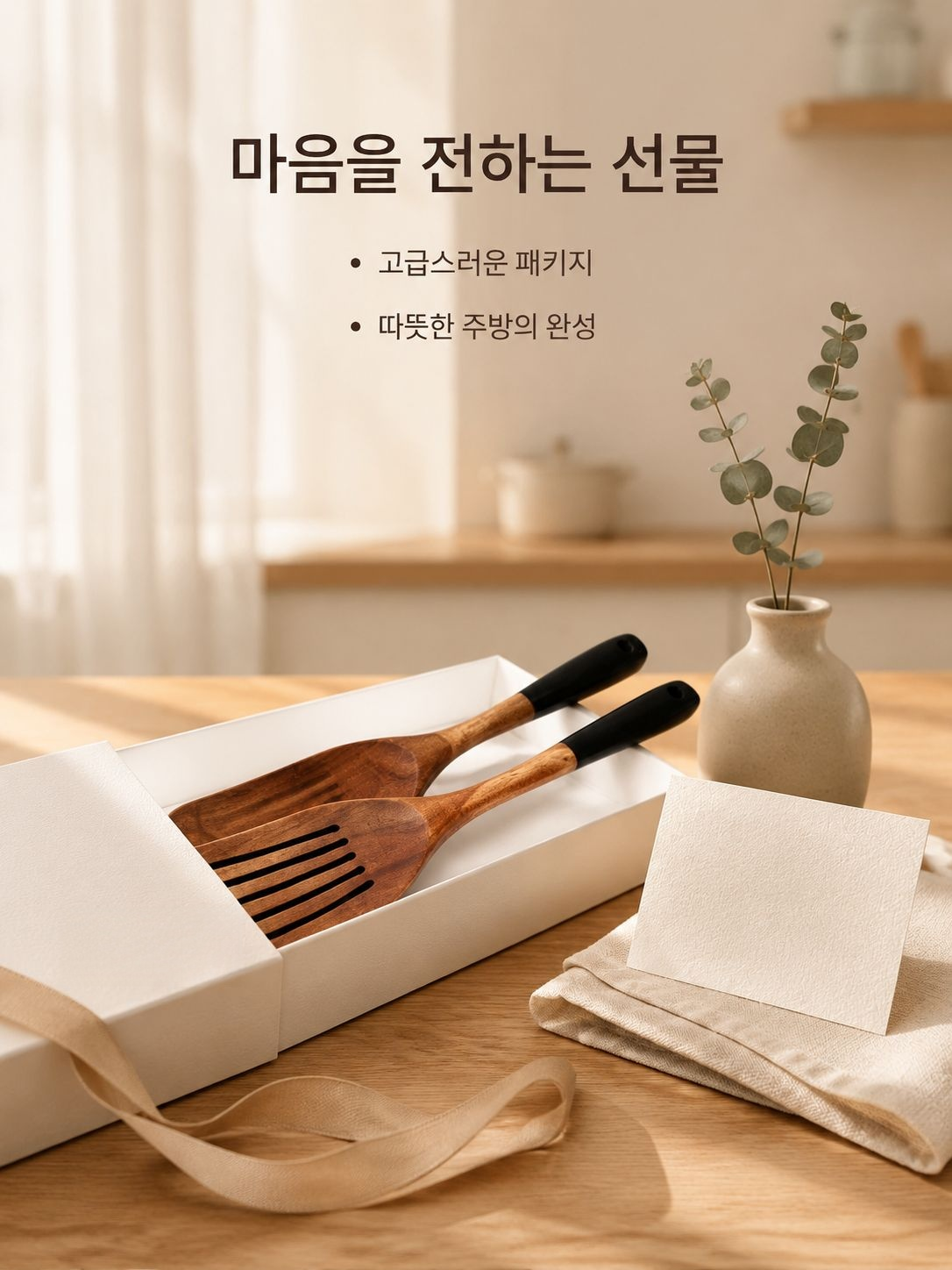 나무 주걱 숟가락