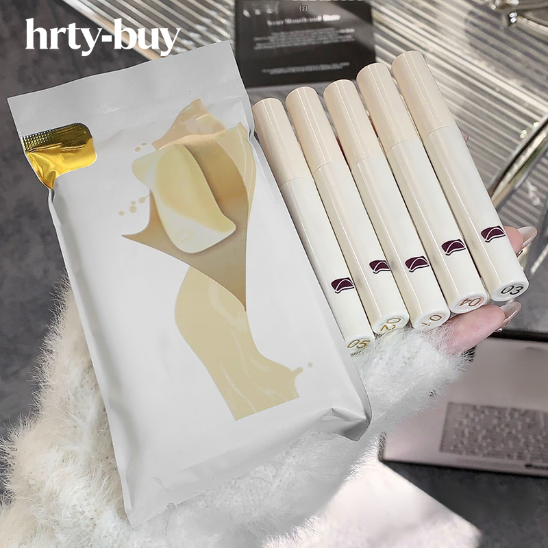  ลิปกลอสแก้ว 5 เฉดสี ชุดเคลือบริมฝีปาก สีขาวช็อกโกแลตเรืองแสง