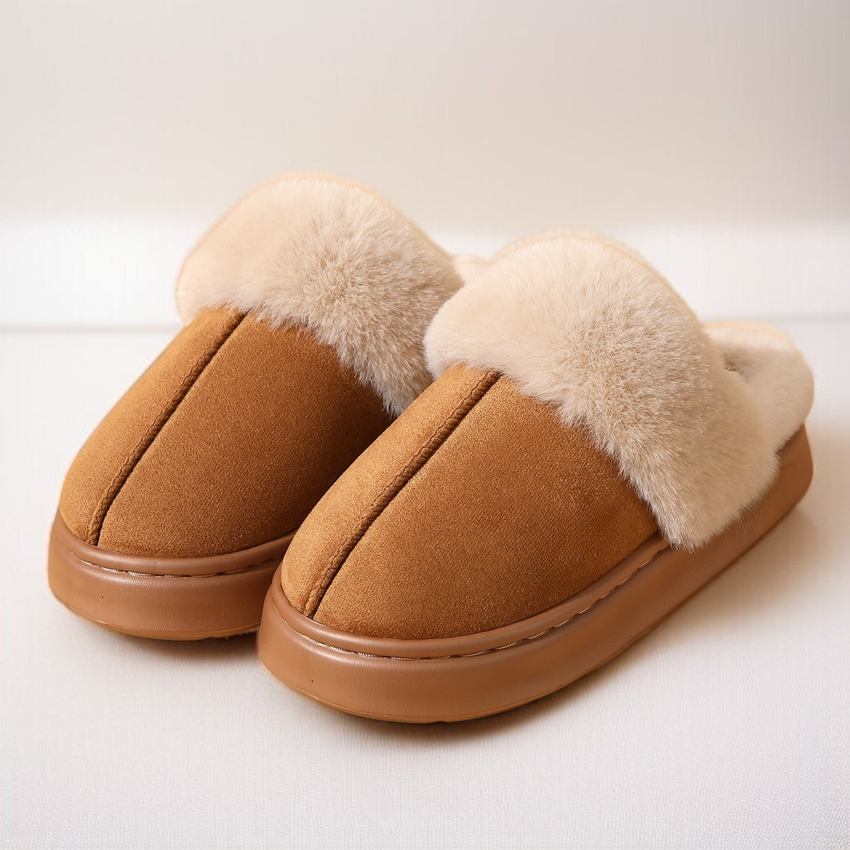 รองเท้าแตะผ้าฝ้ายหนาลื่นสบาย