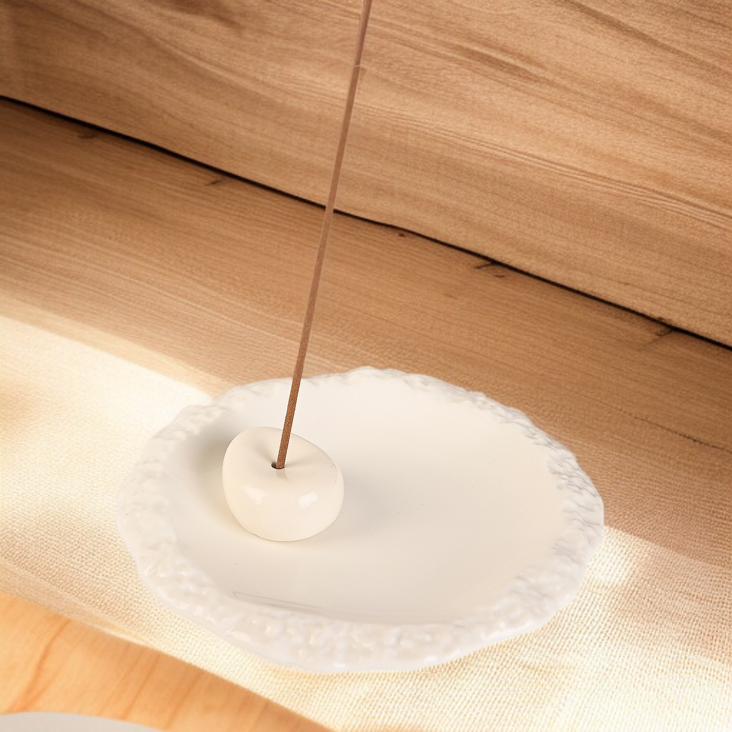 와비사비 스타일 세라믹 바위 패턴 향로