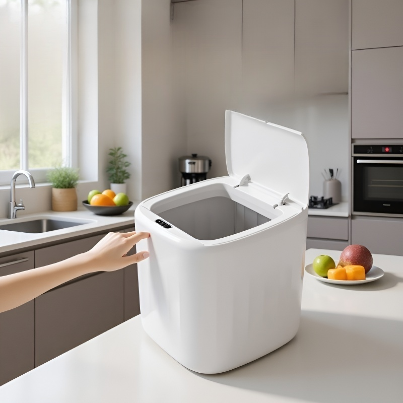 거실 휴지통 전자동 충전 감지 비접촉 휴지통 화장실 발차기 휴지통