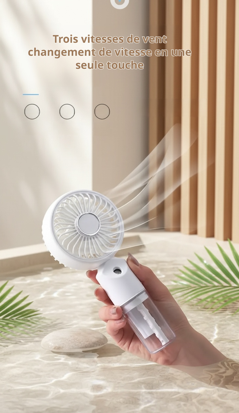 Ventilateur USB rechargeable pour bureau et maison