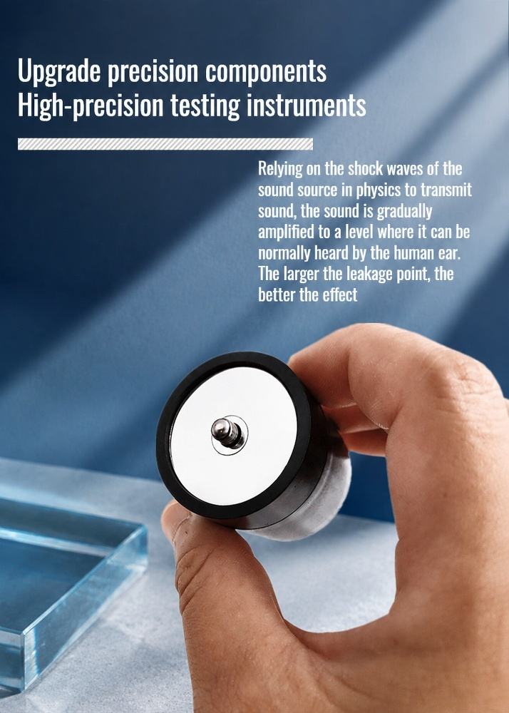 Wall detector sound amplifier tool in use