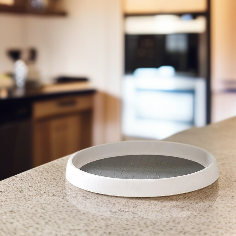 رف توابل مزدوج الطبقة للمطبخ، منظم تخزين عملي للتوابل والمكياج