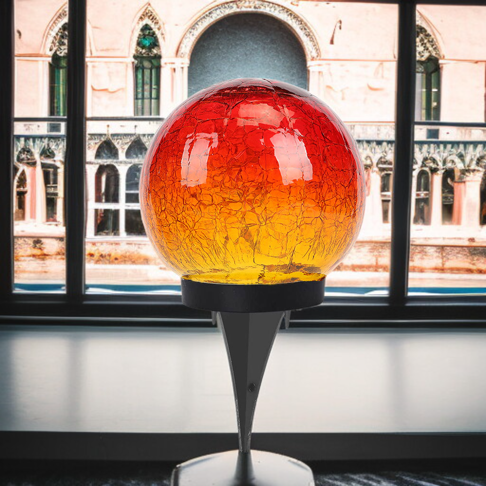 그라데이션 레드 크랙 볼 램프