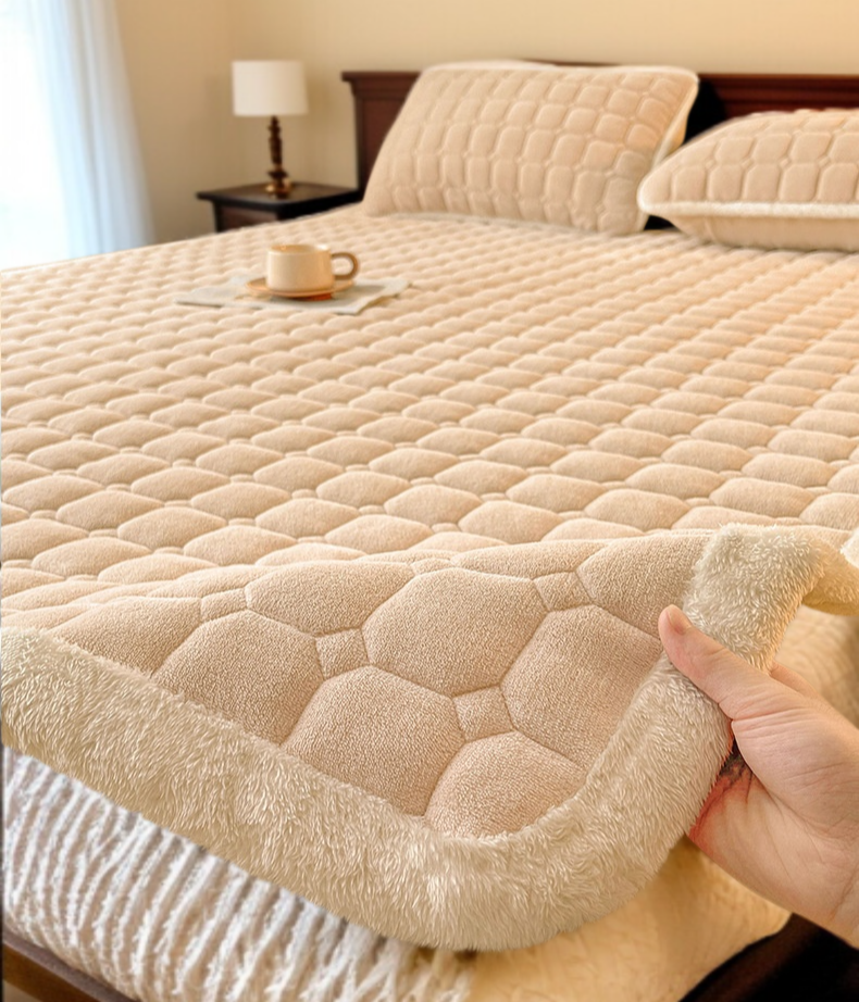 밀키드 두꺼운 보온 매트리스 학생 기숙사 싱글 두꺼운 보온 매트리스 접이식 매트리스 코랄 매트리스