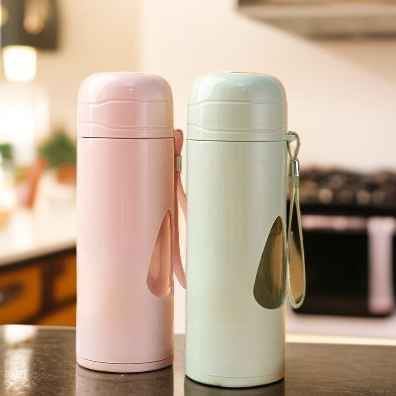 뜨거운 물빠짐방지 이중 유리 스포츠 물컵 학생용 찻잔 사무용컵