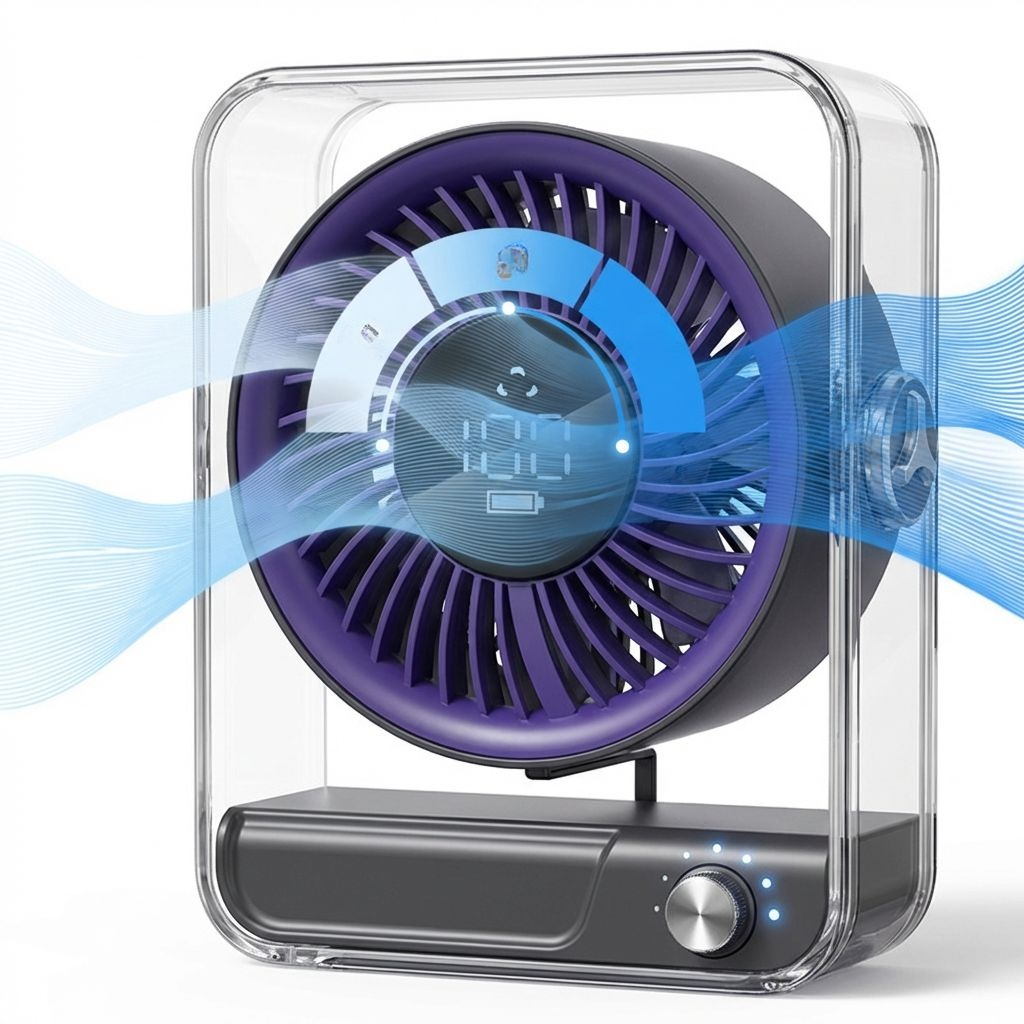 高デザイン・超長時間稼働・静音デスクファン