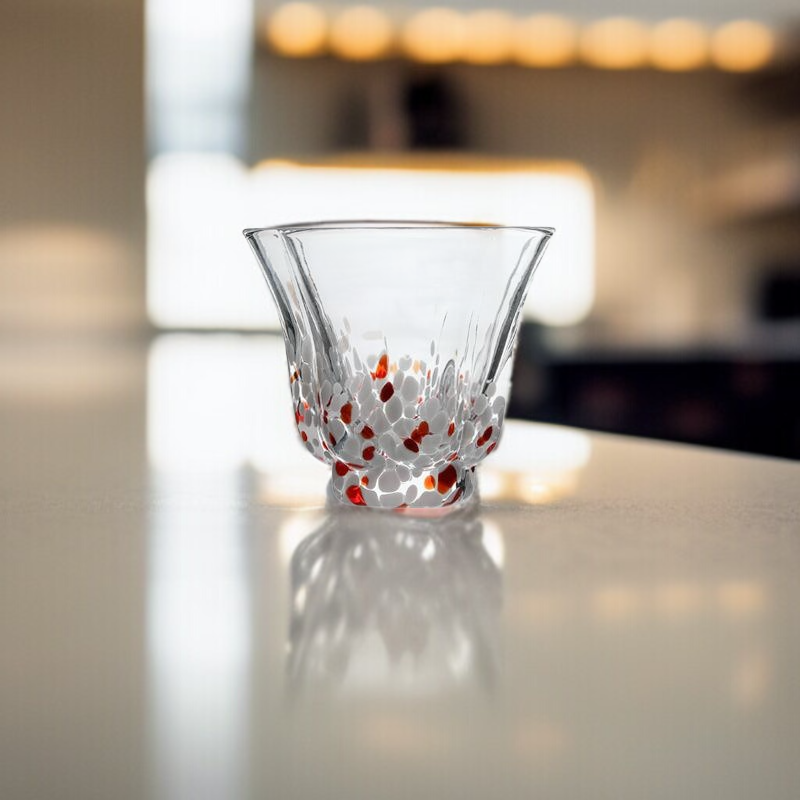 Kristallglas Sake-Set im japanischen Stil, 1 Topf und 2 Tassen, ideales Geschenk