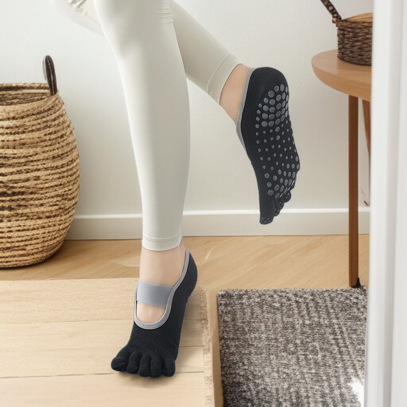여성 투명 미끄럼 방지 스포츠 요가 덧신