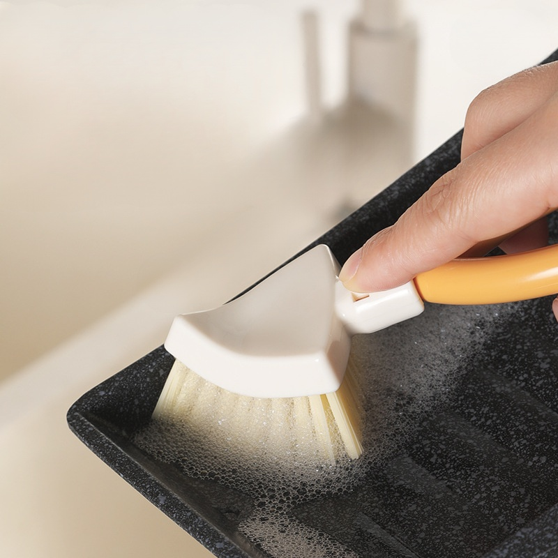 접이식 무각 청소 삼각 브러시