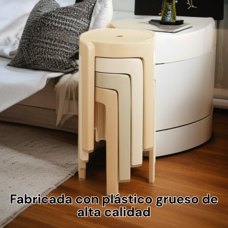 Silla de plástico gruesa para el hogar, estilo moderno y simple