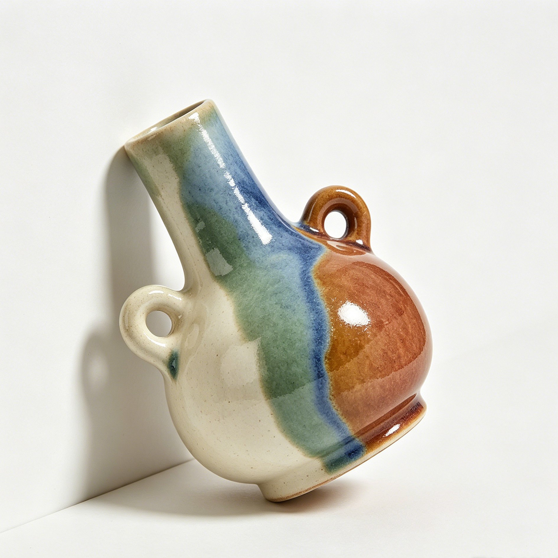 Keramikvase Set mit Kaltglasur (2 Stück)