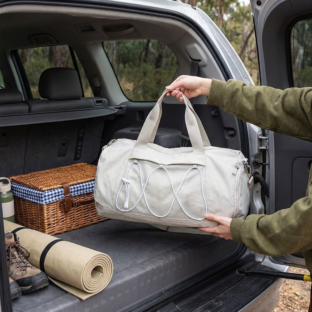 Sporttasche für Damen mit großem Fassungsvermögen und separatem Schuhfach
