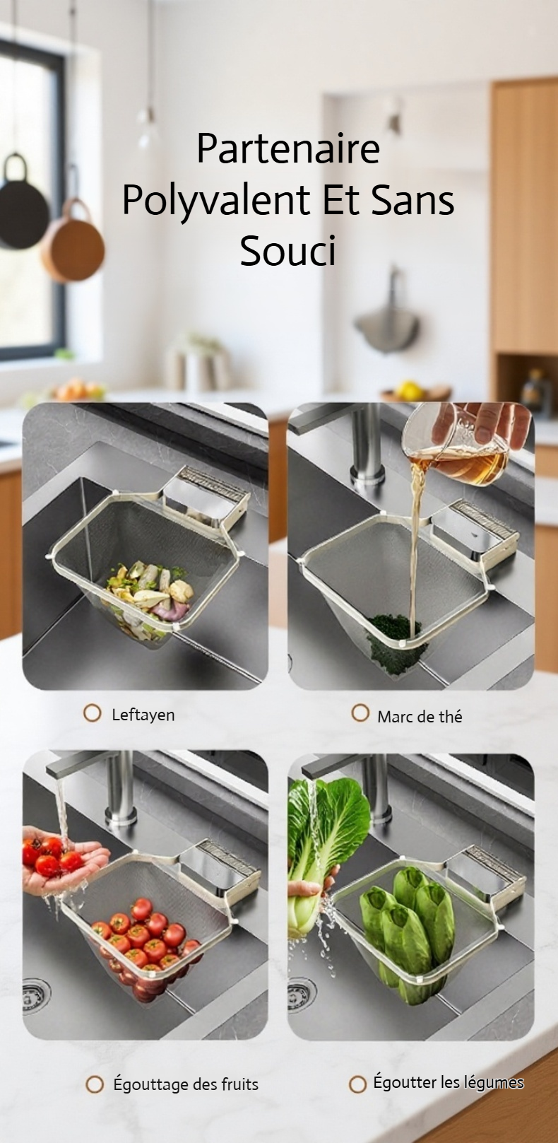 Removable sink caddy with strong suction cups