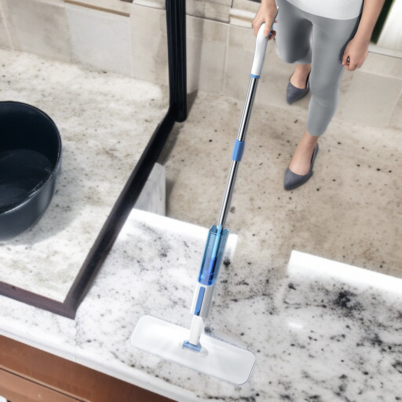 가정용 스프레이 걸레, 긴 손잡이 회전식 마이크로화이버 바닥 걸레